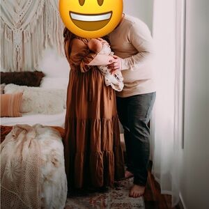 Roolee Brown Maxi Dress